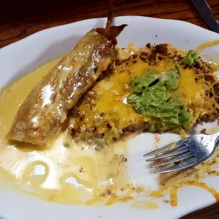 Chile Relleno and Chalupa (half eaten) and delicious!