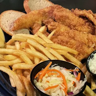 Breaded Perch Dinner with fries