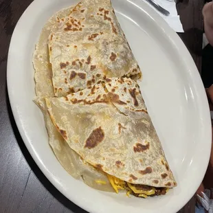 Chorizo bean and cheese taco