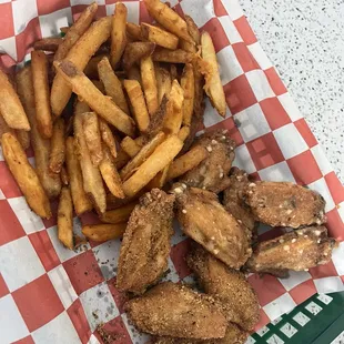 Wings and fries are amazing. Very very, very good.