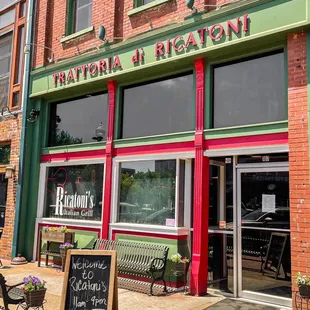 Outside of the restaurant