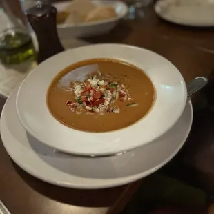 Gazpacho with crab