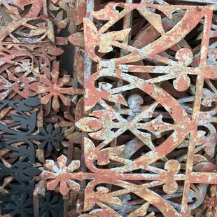 Garden fencing -metal. Lots in stock. I bought a small piece to design a coastal cottage fence with this as the topper.