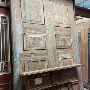 Very nice old door; at least 9ft tall