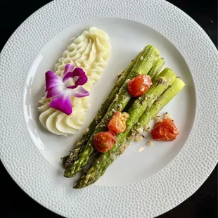 PARMESAN ROASTED TOMATOES &amp; ASPARAGUS
