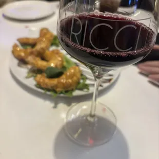 2022 Red Blend Wine &amp; Hawaiian shrimp