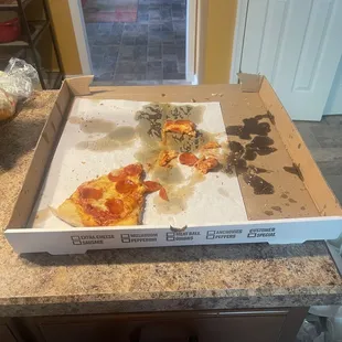 GINORMOUS Pizza (well at least you can tell by the size of the box compared to the counter lol)