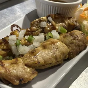 Chicken skewers: lots of meat!