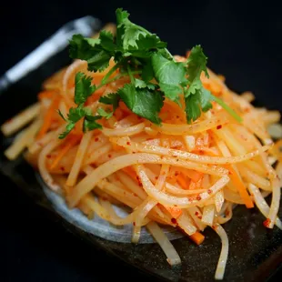 a closeup of a plate of food