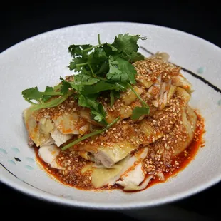 a plate of food on a table