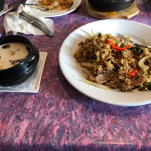 Tom Yum Ka &amp; Spicy Basil Rice