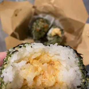 Spicy Lobster Shrimp Onigiri