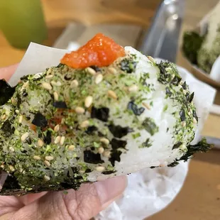 Spicy cod roe and avocado!