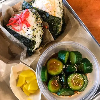 Sweet and Spicy Bacon Avocado Onigiri