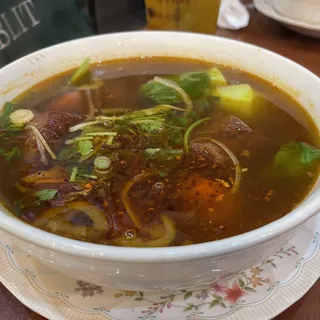 Spicy Beef Stew Rice Noodle Soup