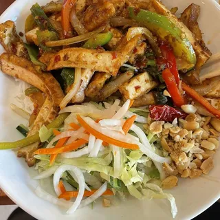 Vermicelli With Spicy Fried Tofu Lemongrass