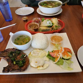 Grill Pork Chop Over Rice
