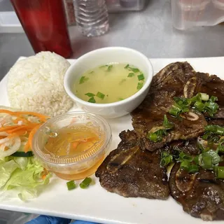 Grilled Beef Short Ribs Over Rice