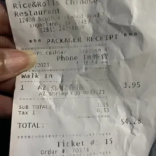 receipt