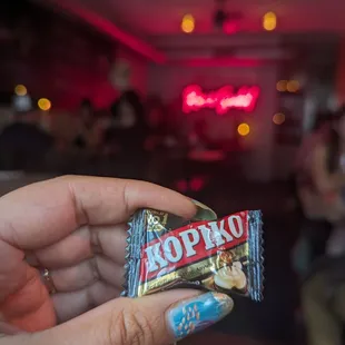 Coffee candy hidden in the bathroom drawers