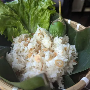 Coconut Rice with lemongrass galangal pandan