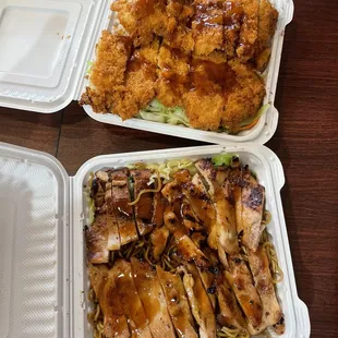 Jumbo chicken Chicken - katsu &amp; jumbo teriyaki with noodles