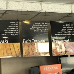 Menu as of 03/2021