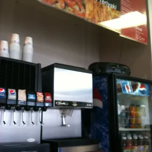Menu and drinks.