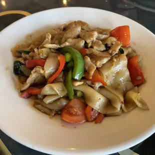 Drunken Noodles! Too oily and wok not hot enough!