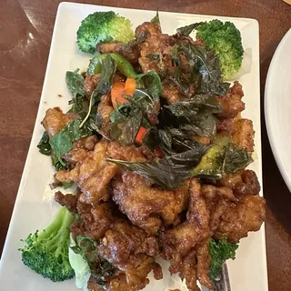 Crispy Chicken with Basil