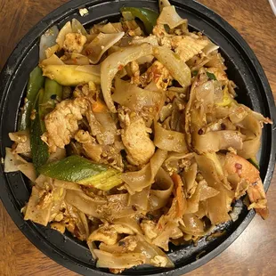 Drunken Noodles with Shrimp &amp; Chicken