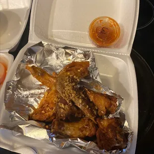 Crispy wings appetizer