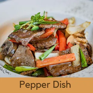 a plate of pepper dish