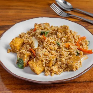 Hot Basil Tofu Fried Rice