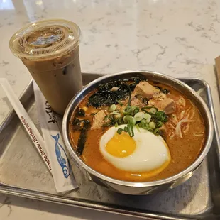 Tun Tun Ramen and Iced Korean Coffee