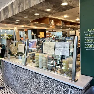 a variety of food items on display