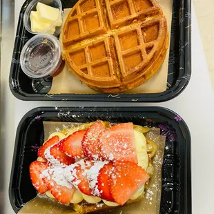 food, waffles