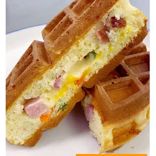 waffles, food