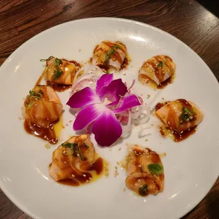 Salmon belly sashimi