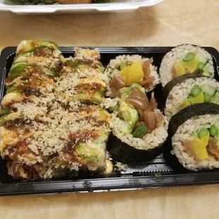 Veggie beta roll. Vegetable brown rice roll.