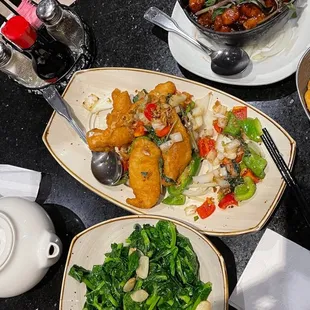 Salt and Pepper Fish Fillet, Three 3 Cup Chicken