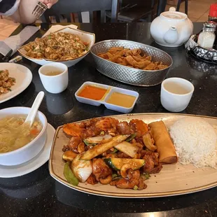 Chicken fried rice, Cashewnut Chicken, egg drop soup