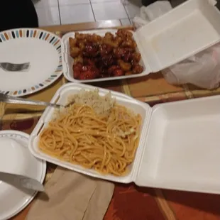 a variety of food items