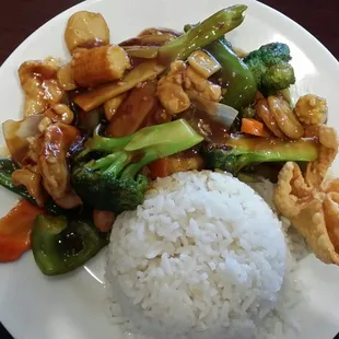 Chicken with garlic source.