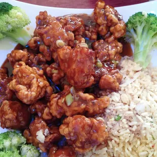 Scallion chicken combo plate