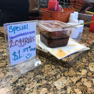 Specials and sauces!