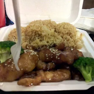 Sesame Chicken, white meat.