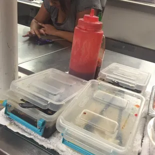 This is what I saw from the moment I walked in to the moment I left. No customer service and texting the WHOLE time.