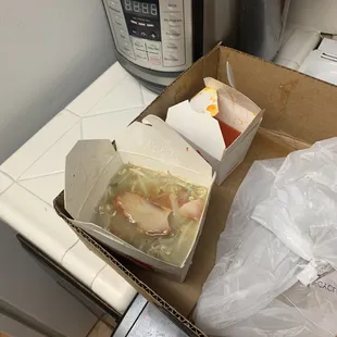 This is allegedly roast pork chow mein.