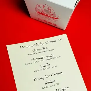 Changing Ice Cream Menu